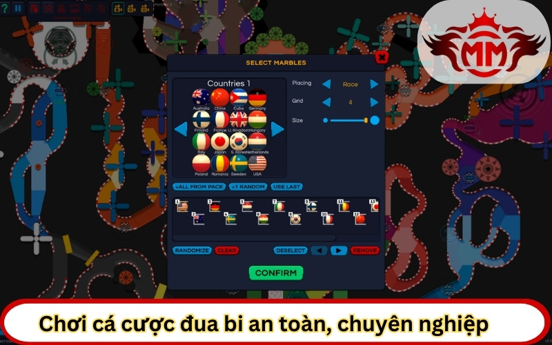 Chơi cá cược đua bi an toàn, chuyên nghiệp